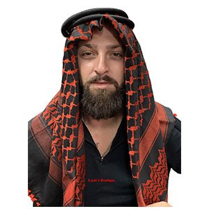 Arab Arafat Prayer Scarf Shemagh Keffiyeh With Black Agal Igal 