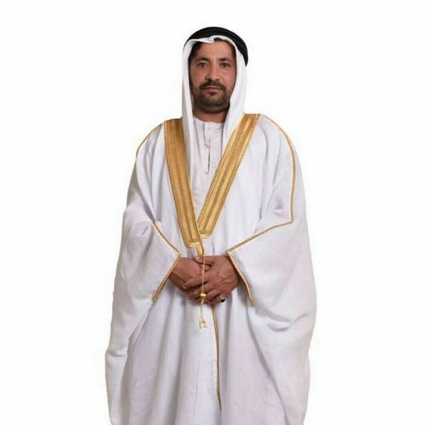White  BISHT CLOAK ARAB DRESS THOBE SAUDI MENS ROBE EID 